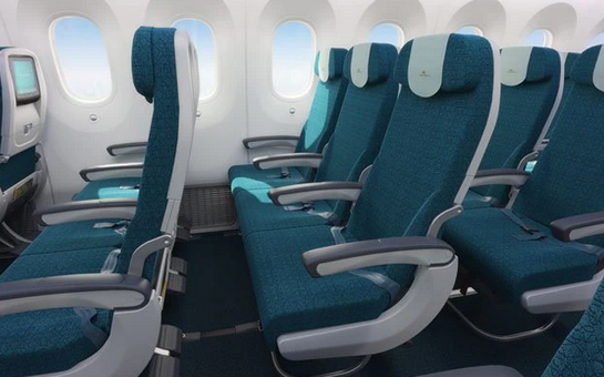 ベトナム航空ボーイング787型機のエコノミークラス座席