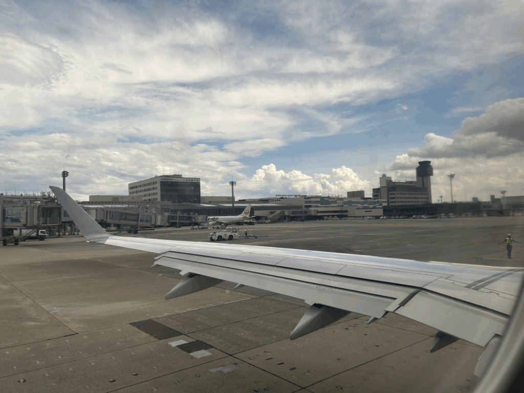 伊丹空港離陸前の様子