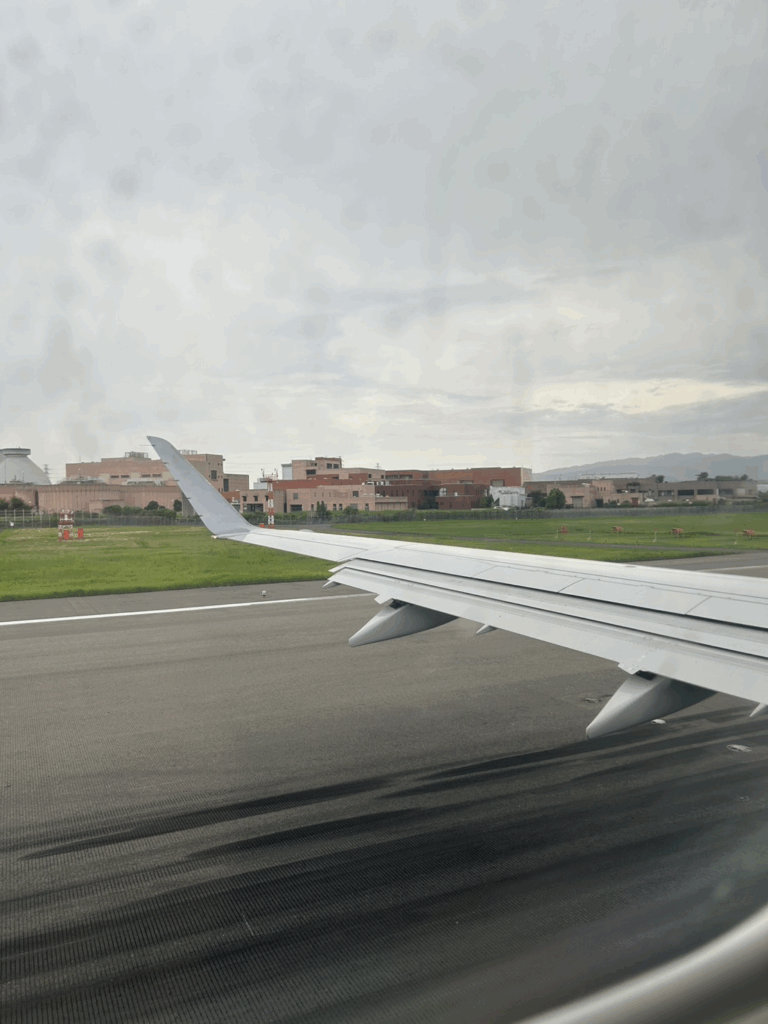 伊丹空港を離陸している様子