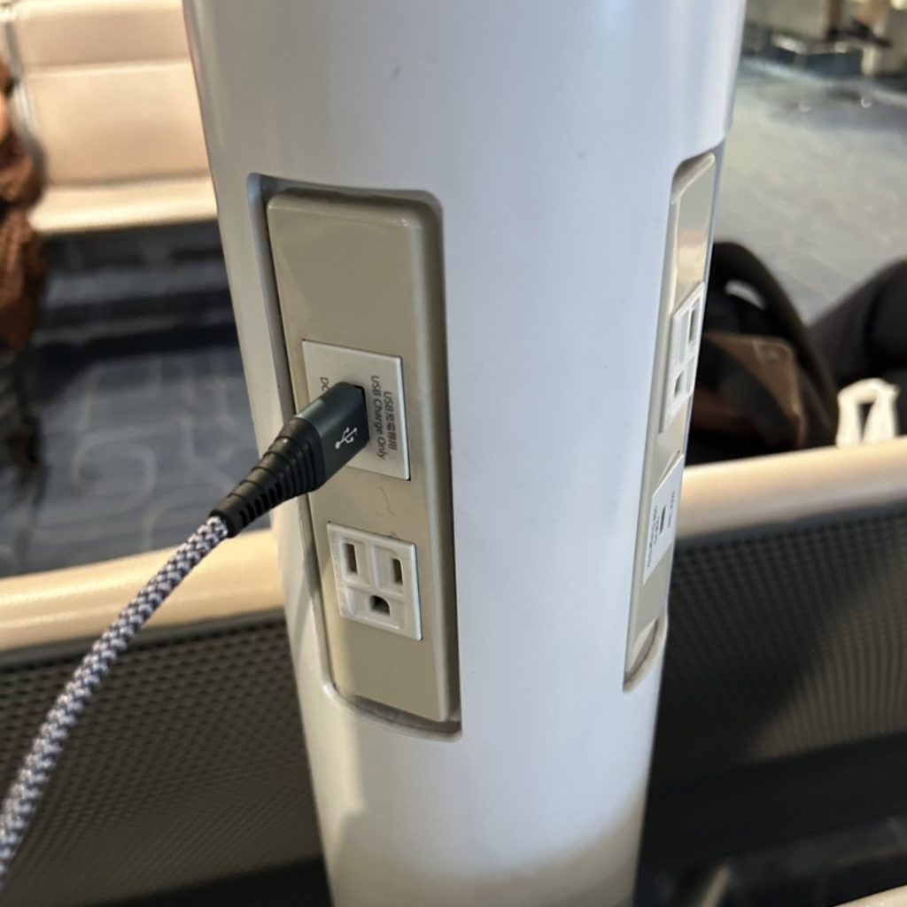 充電コンセントの様子