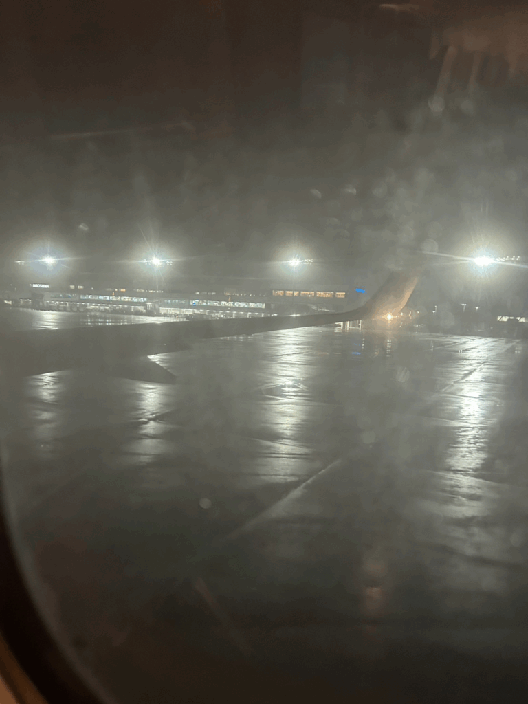 広島空港到着時の様子