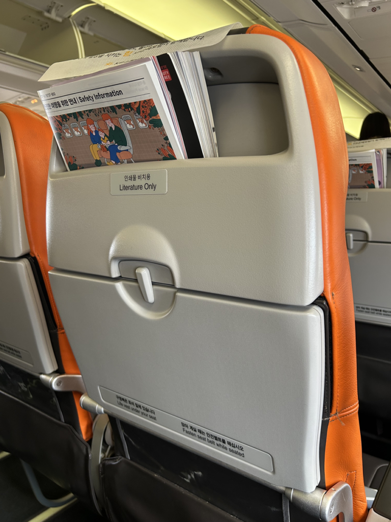 シート背面の様子